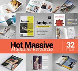 indesign模板－商业杂志(32套)：Hot Massive Magazine Resources